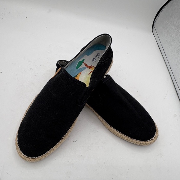 Olukai Kaula Pa\'a Kapa Convertible Espadrille Shoes Women’s 8.5 Black Slip Slide main image 3